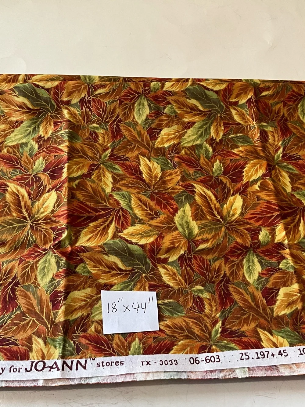 Quilting Sewing Crafts Fabric Orange Brown Gold Cotton - Picture 4 of 7